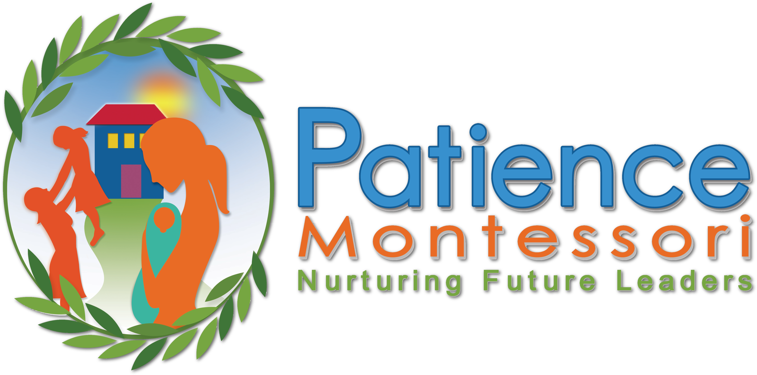 Patience Montessori Logo with Nurturing Future Leaders Tagline